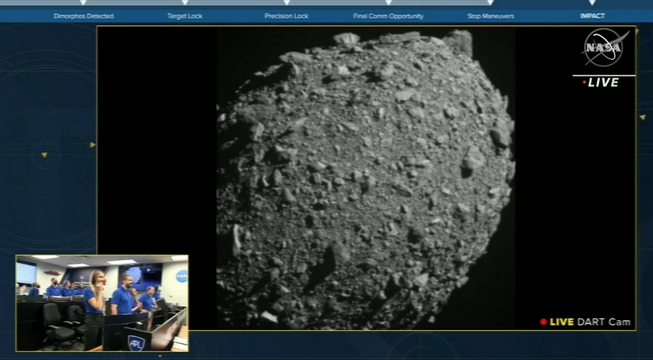 Misión DART: nave de la NASA impacta contra asteroide para desviarlo de la Tierra