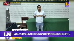 Tumbes: cae integrante de mafia ecuatoriana que tramitaba pasaportes peruanos falsos para viajar a Europa