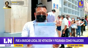 Piura: hombre quiso averiguar dónde votar y descubrió que figuraba como muerto ante Reniec