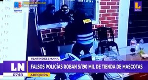 Arequipa: delincuentes disfrazados de policías robaron S/ 190 000 de tienda de mascotas