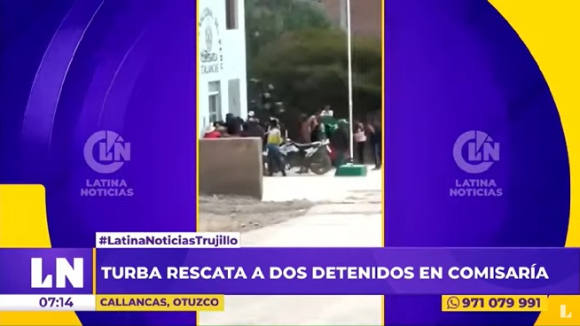 Otuzco: turba irrumpe en comisaría de Callancas y rescata a dos detenidos