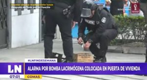 Comas: Alarma por bomba lacrimógena colocada en puerta de vivienda