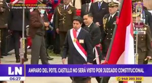 Amparo de Pedro Castillo no será visto por el Juzgado Constitucional
