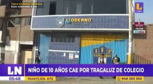 Huaycán: Niño de diez años cae por tragaluz de colegio