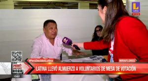 Elecciones 2022: Latina cumple con promesa y lleva almuerzo a miembros de mesa