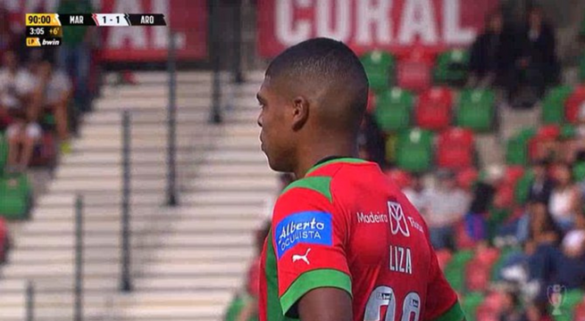 Percy Liza debuto en la Liga Portuguesa con el C.S. Marítimo