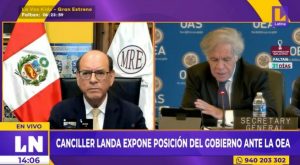 Canciller César Landa solicita envío de misión de la OEA para que evalúe situación en Perú