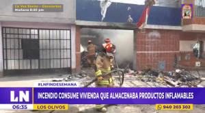 Los Olivos: incendio consume vivienda que almacenaba productos reciclables