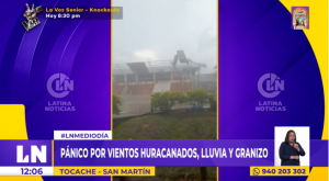 Tocache: pánico por vientos huracanados, lluvia y granizo