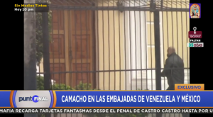 Beder Camacho fue captado ingresando a las embajadas de México y Venezuela