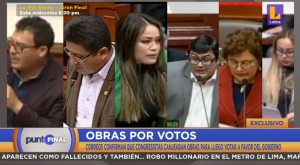 Congresistas canjeaban obras a cambio de votos a favor del Gobierno