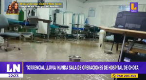 Torrencial lluvia inunda sala de operaciones del Hospital de Chota