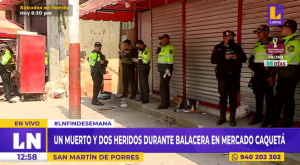 SMP: dos muertos y dos heridos deja balacera en mercado Caquetá