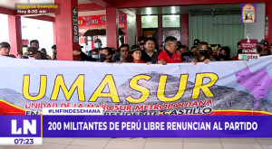 Perú Libre: 200 militantes renuncian al partido por discrepancias