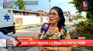 Iquitos: mujer acude a votar y encuentra nombre de su hermana fallecida en el padrón