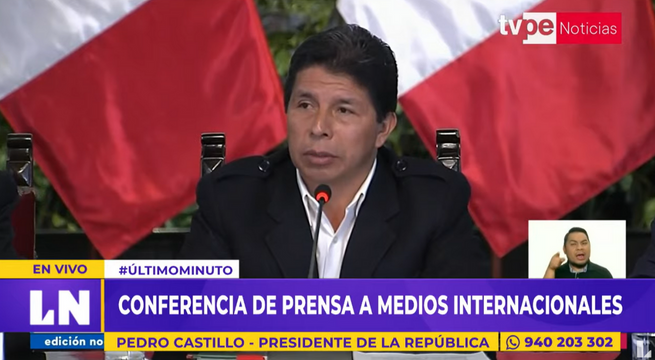 Pedro Castillo: «Se ha iniciado una nueva modalidad de golpe de Estado»
