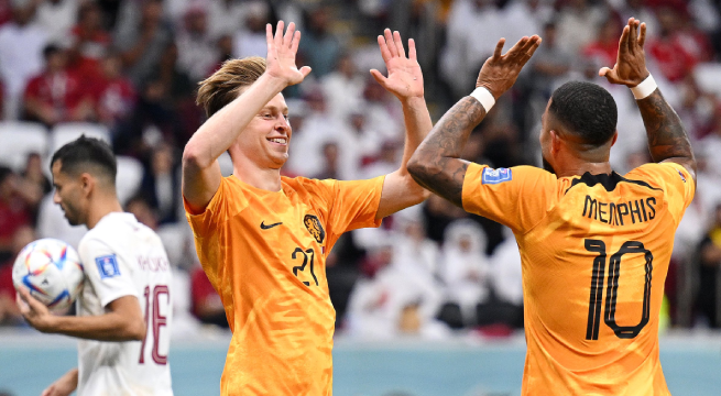 Países Bajos se impuso por 2-0 a Qatar y clasificó a octavos de final de la copa del mundo