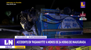 Comas: reportan accidente en Pasamayito a menos de 24 horas de inaugurada