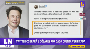 Elon Musk anuncia cobro para certificar cuentas de Twitter y recibe curiosa respuesta