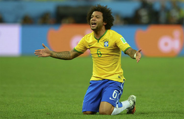 Marcelo marcó el primer gol de Brasil 2014