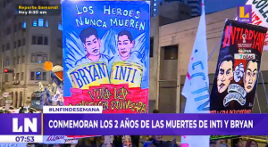Así fue la movilización para conmemorar fallecimiento de Inti Sotelo y Bryan Pintado
