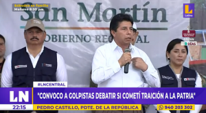 Pedro Castillo: «A los golpistas los convoco abiertamente para debatir»