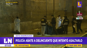 El Agustino: delincuente intenta robarle a policía, pero termina abatido