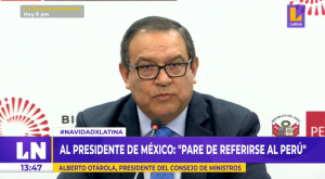 Alberto Otárola hacia presidente de México: «Pare de referirse al Perú»
