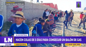 Arequipa: se reportan largas colas desde hace cinco días por escasez de gas