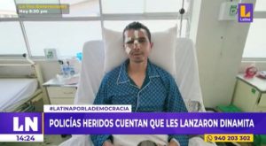 Policías heridos cuentan que manifestantes les lanzaron dinamita