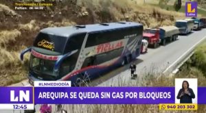 Arequipa se queda sin gas por el bloqueo de la Panamericana Sur