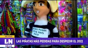Piñata de Pedro Castillo es la más buscada en Mesa Redonda
