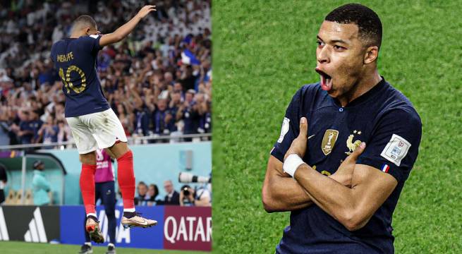 La puso en el ángulo: Mbappé anotó el 3-0 de Francia ante Polonia en el Mundial Qatar 2022