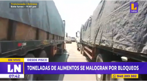 Toneladas de alimentos se malogran durante bloqueos por manifestaciones