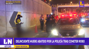 San Borja: policía abate a ladrón que asaltó a repartidor de delivery