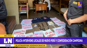 Policía allana locales de Nuevo Perú y la Confederación de Comunidades Campesinas
