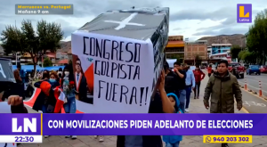 Marchas en provincias exigen el cierre del Congreso y nuevas elecciones