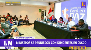 Ministros se reunieron con dirigentes en Cusco para atender demandas sociales