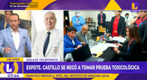 Medicina Legal señala que Pedro Castillo se negó a tomarse muestra de sangre y firmar acta