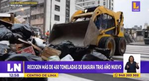 Centro de Lima: recogen más de 450 toneladas de basura tras año nuevo