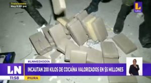 Piura: incautan 200 kilos de cocaína valorizados en cinco millones de dólares