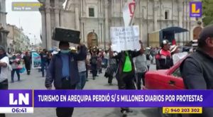 Arequipa: turismo perdió cinco millones de soles diarios por las manifestaciones contra Boluarte