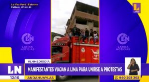 Andahuaylas: tres mil manifestantes viajan a Lima para unirse a las protestas