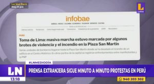 Prensa extranjera sigue de cerca las manifestaciones contra Boluarte