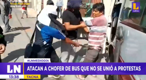 Tacna: atacan a chofer de bus que no se unió a protestas