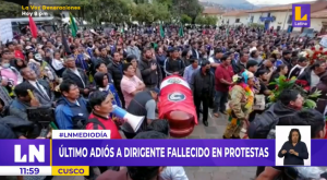 Cusco: dan último adiós a dirigente que falleció en protestas contra el Gobierno