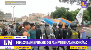 La Victoria: desalojan a manifestantes instalados en Plaza Manco Cápac