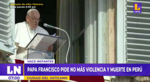 Papa Francisco pide no más violencia y ni muertes en Perú