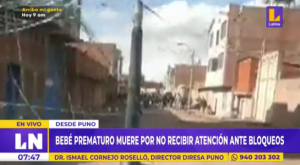 Puno: bebé prematuro fallece por no recibir atención oportuna tras protestas