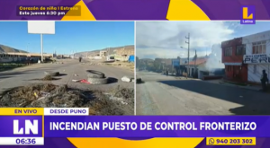 Puno: incendian puesto de control fronterizo, comisaría y local de Senasa en Yunguyo